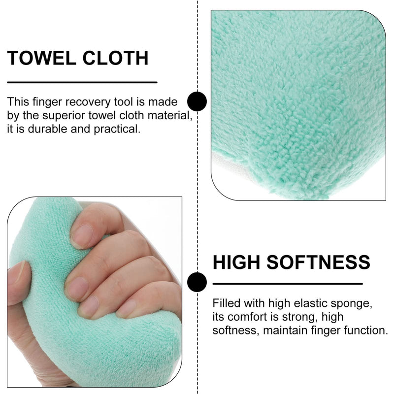 EXCEART Palm Grip Hand Contracture Cushion with Elastic Band Anti-Microbial Sweat Resistant Machine Washable Palm Protector Green - BeesActive Australia