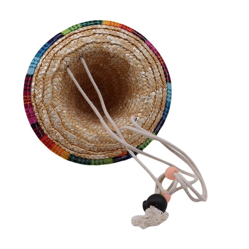 AWOCAN Pet Straw Hat Funny Mexican Sombrero Cap Party Decorations for Birthday for Small Pets/Puppy/Cat - BeesActive Australia
