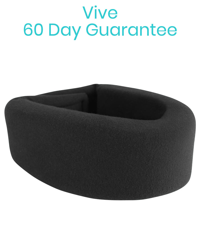 Vive Neck Brace - Foam Cervical Collar Adjustable Soft Support Can Be Used During Sleep - Wraps Aligns and Stabilizes Vertebrae - Relieves Pain and Pressure in Spine (Black, 3" Width) Black 3" (Three Inch Width) - BeesActive Australia