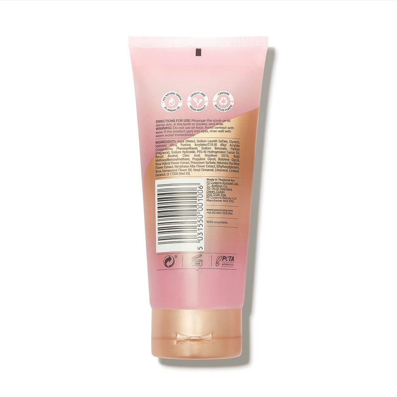 Sanctuary Spa Lily & Rose Body Scrub, No Mineral Oil, Cruelty Free & Vegan Exfoliating Body Scrub, 200ml - BeesActive Australia