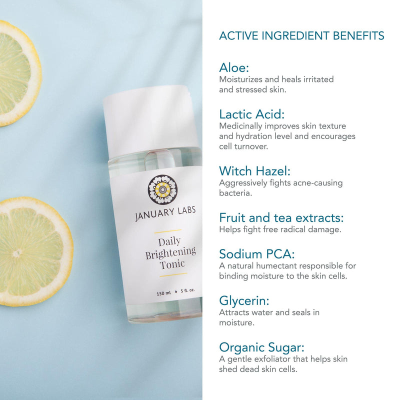 Daily Brightening Tonic, Moisturizing Facial Tonic, Face Toner with Witch Hazel Extract, Hydrating and Detoxifying Toner for Face, 150mL - BeesActive Australia