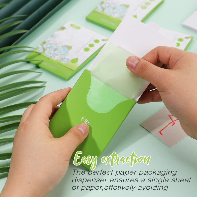 400 Sheets Oil Absorbing Tissues Oil Absorbing Paper Soft Oil Blotting Paper Sheets for Oily and Travel Supplies (Green) Green - BeesActive Australia