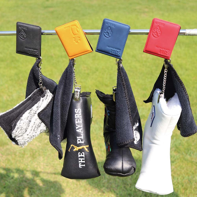 Birdie79 Sum Clip - Golf Putter Head Cover Metal Leash & Keeper for Secure Golf Accessories -Money Clip(Black) - Golf Ball Towel. Black - BeesActive Australia