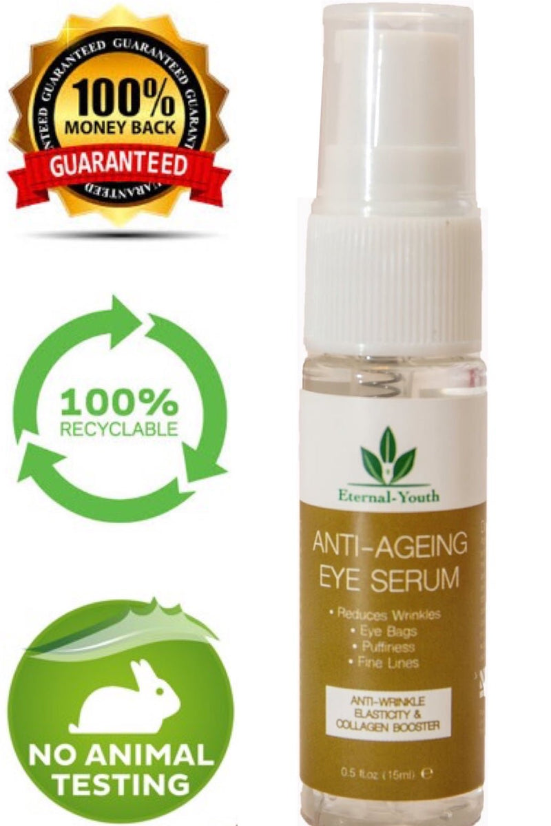 Eye Serum for lines & wrinkles & dark circles and puffiness anti ageing Instant eye bags remover for Crows Feet Fine Lines Collagen Booster - BeesActive Australia