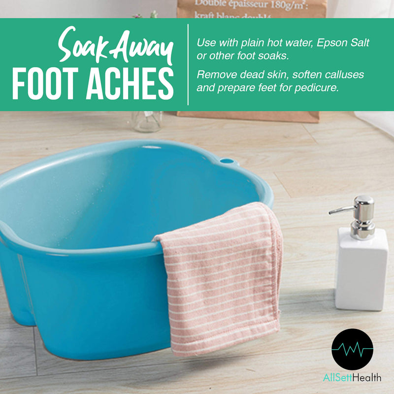 Foot Soaking Bath Basin – Large Size for Soaking Feet | Pedicure and Massager Tub for at Home Spa Treatment | Callus, Fungus, Dead Skin Remover, Blue - BeesActive Australia