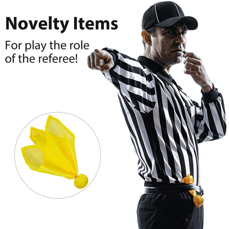 [AUSTRALIA] - 8 Pieces Penalty Flag Football Challenge Flags Football Referee Flag for Party Accessory (Yellow and red) 