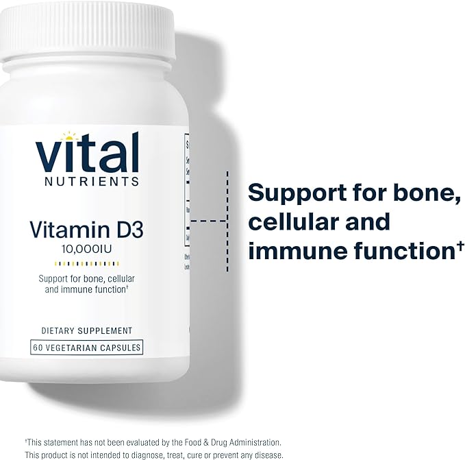 Vital Nutrients Vitamin D3 10000 iU 60 Capsules [Overseas Direct Delivery] [Parallel Import] - BeesActive Australia