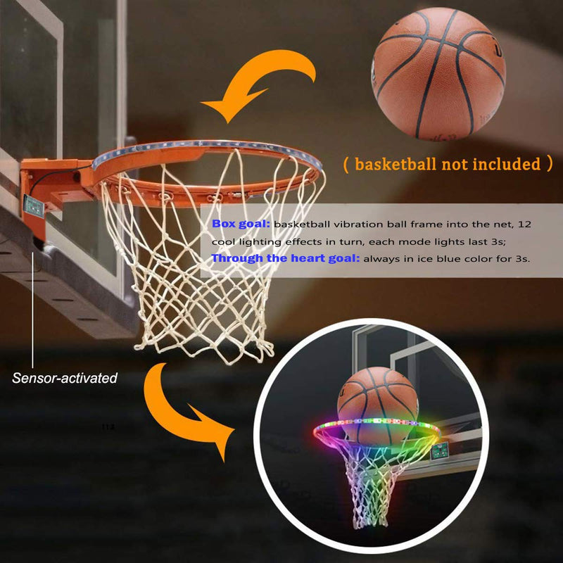 ThinkTop Waterproof LED Basketball Hoop Light, Basketball Rim LED Sensor Light, for Kids Adults Parties and Training at Night Outdoors Sports - BeesActive Australia