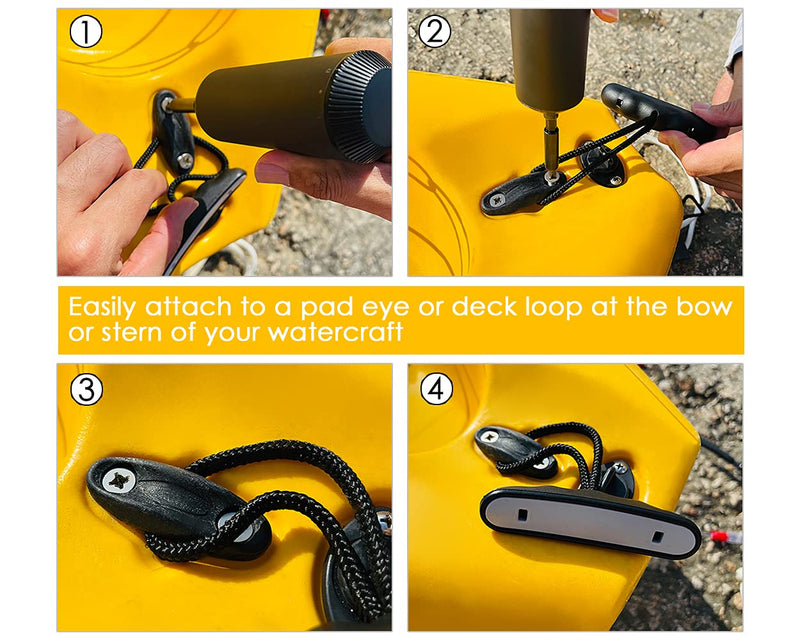 DS. DISTINCTIVE STYLE Kayak Handles 2 Pieces Carry Handles Replacement Kayak Accessories Front Rear Mount - BeesActive Australia