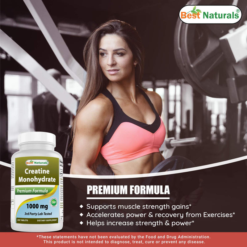 Best Naturals Creatine 1000 mg 240 Tablets - BeesActive Australia
