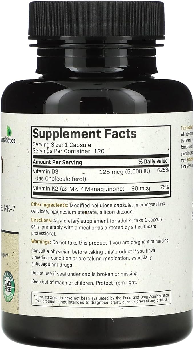 Futurebiotics, Vitamin K2 (MK-7), 120 Tablets - BeesActive Australia