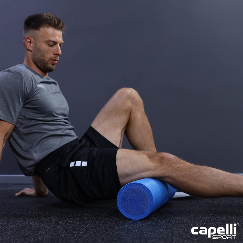 Capelli Sport Foam Roller, Myofascial Release Muscle Roller and Deep Tissue Massager, Blue, 18 Inch - BeesActive Australia