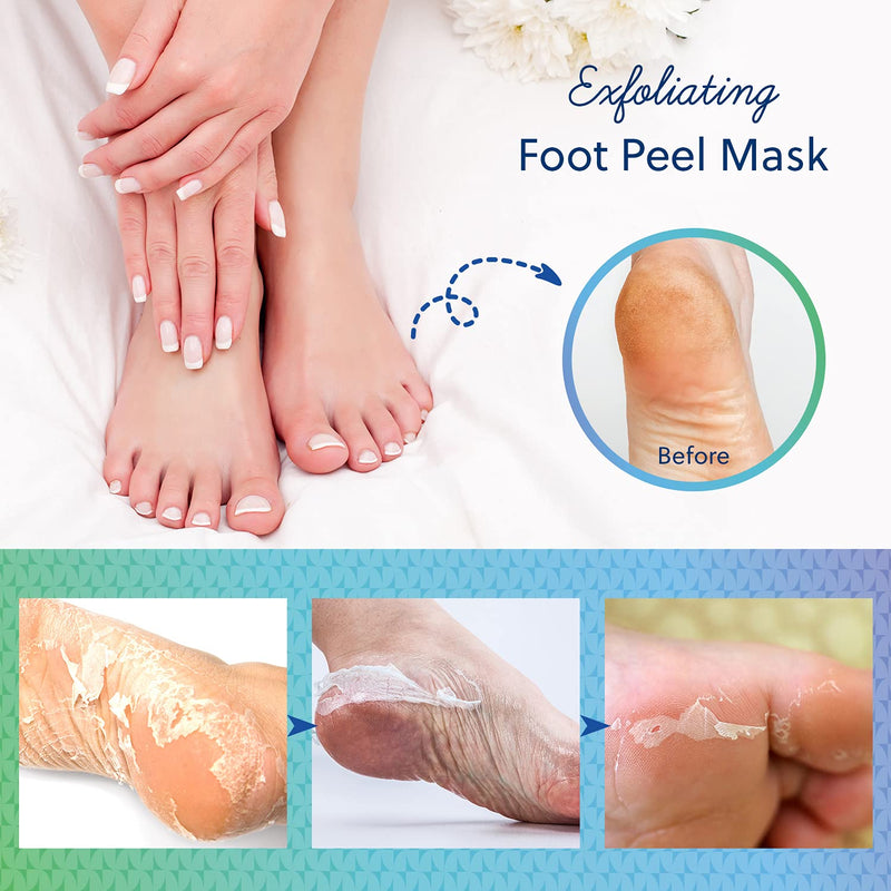 Recuren Plus Foot Peel Mask-3 Pairs Exfoliating Foot Mask -For Baby Soft Feet, Remove Calluses, Dead, Dry Skin, Repair Rough Heels, No Salicylic Acid, No Irritation. - BeesActive Australia