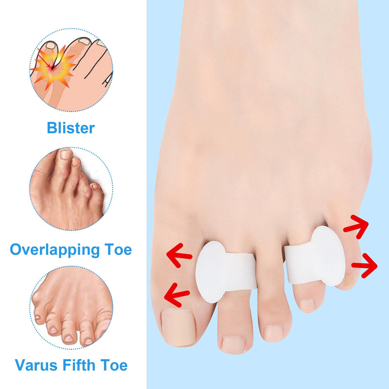Pinky Gel Toe Separators, Silicone Toe Spacers, Small Toe Protector Spreader, Cushions for Curled Overlapping Separate Toe Correct - BeesActive Australia