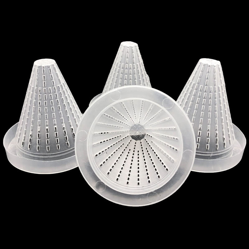 Ailindany 4PCS Aquarium Live Red Worm Feeding Cone Cup Plant Cup Brine Shrimp Plastic Fish Feeder for Aquariums with Suckers - BeesActive Australia