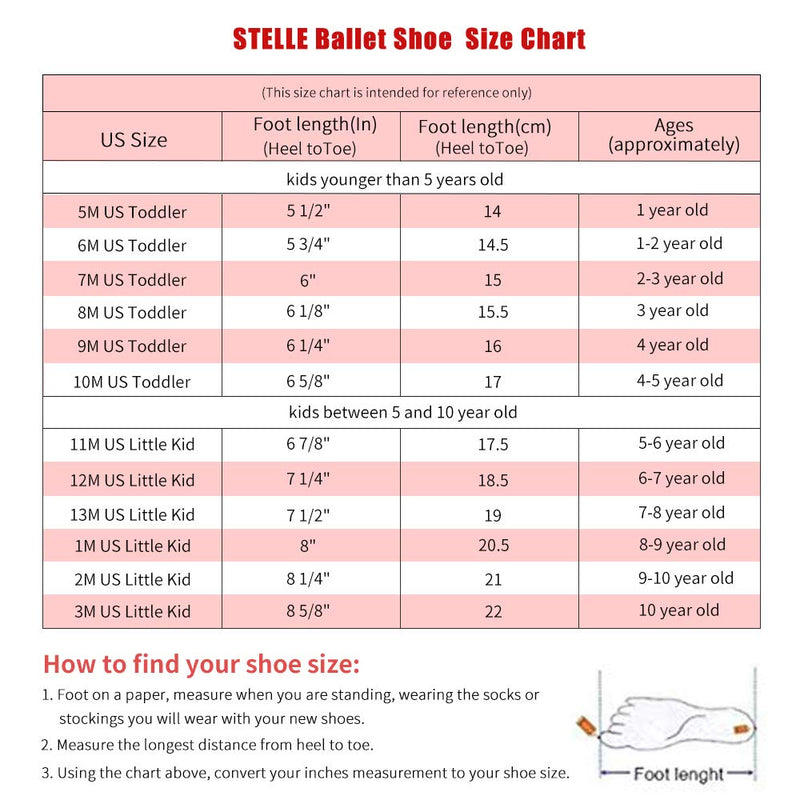 STELLE Girls Ballet Dance Shoes Slippers for Kids Toddler 5 Toddler Ballet Pink - BeesActive Australia