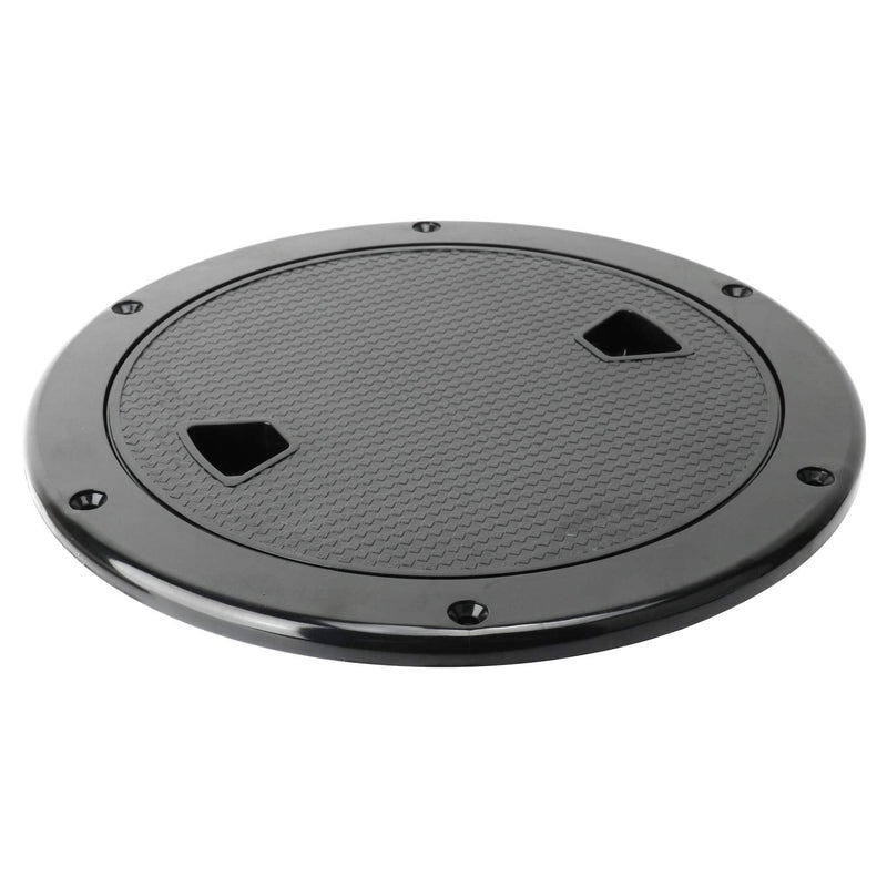 Amarine Made 2 Pack of Boat Round Non Slip Inspection Hatch,Detachable Cover and Pre-drilled Holes in Deck Plate Easily to Install 6" Black - BeesActive Australia