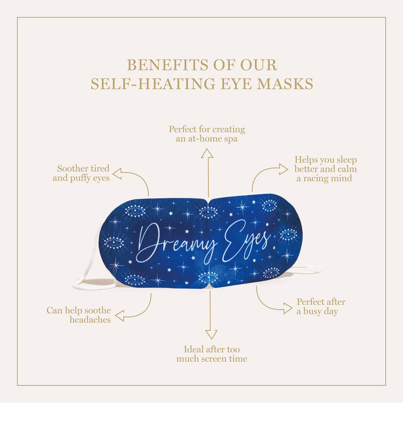5 Dreamy Eyes Self-Heating Eye Masks, Box of 5, Heated Eye Mask, Migraine Relief and Soothing Sleep Mask - BeesActive Australia