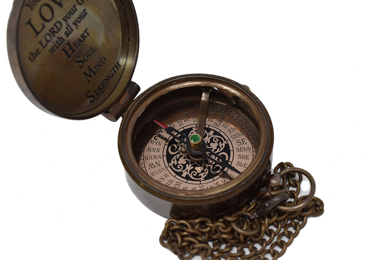 A S Handicrafts Engraved Compass Gifts for him Brass Made Personalized Navigation Direction Compass for Husband, Son, Daughter, Survival Hiking with Stamped Leather Case Jeremiah 29:11 - BeesActive Australia