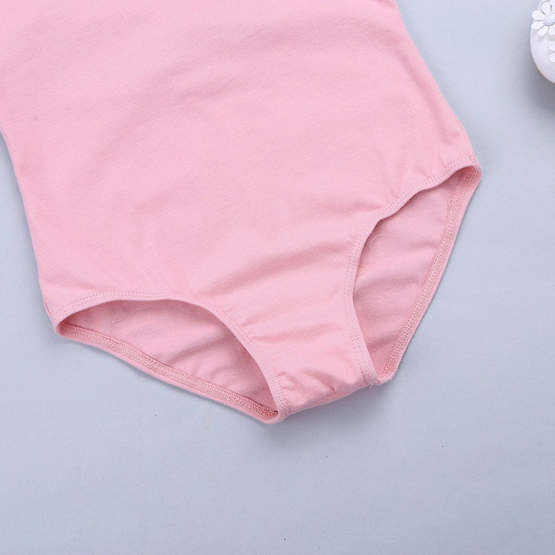 Yartina Kids Girls Ballet Dance Gymnastics Leotard Sleeveless Splice Criss-cross Back Jumpsuit Unitard Dancing Workout Pink 10-12 - BeesActive Australia