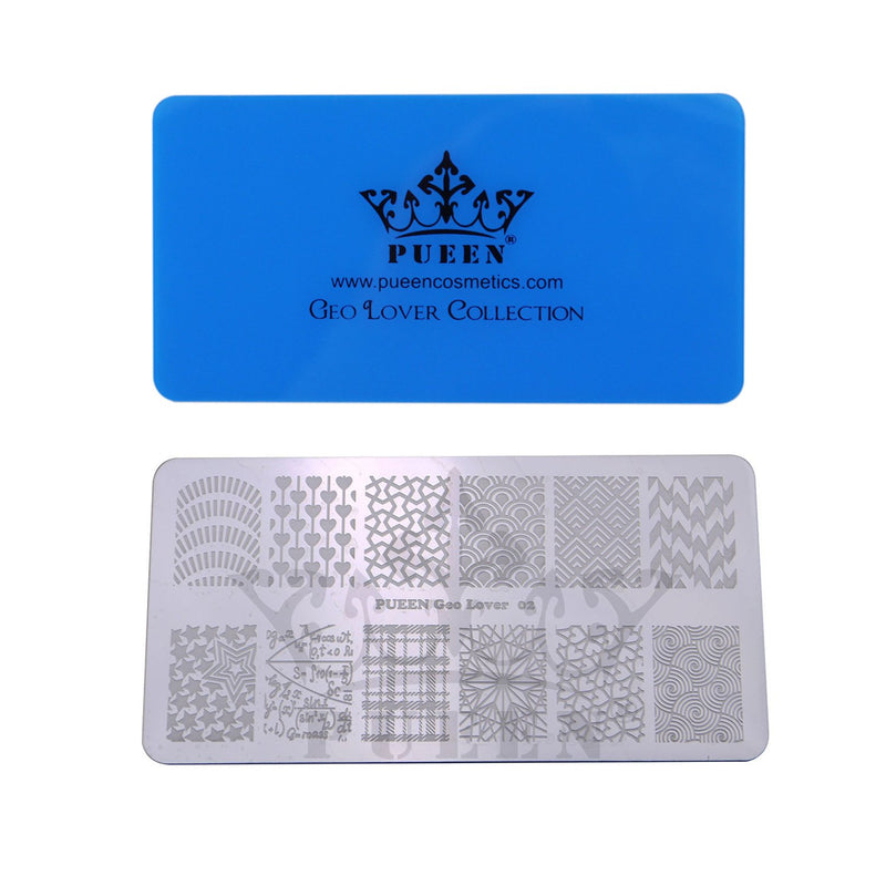 PUEEN Nail Art Stamping LOVE BOX II 02-4 Lover Collection Plates - 125x65mm Unique Nailart Polish Stamping Manicure Image Plate Accessories Kit BH000665 - BeesActive Australia