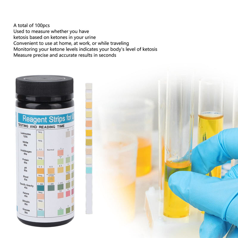 Kudoo 100pcs Ketone Test Strips, Ketone Urine Test Strips, Ketosis Urine Test Strips for Ketogenic, Paleo and Low Carb Diets - BeesActive Australia
