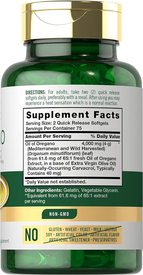 Carlyle Oil Of Oregano 3000 MG 150 Soft Gel - BeesActive Australia