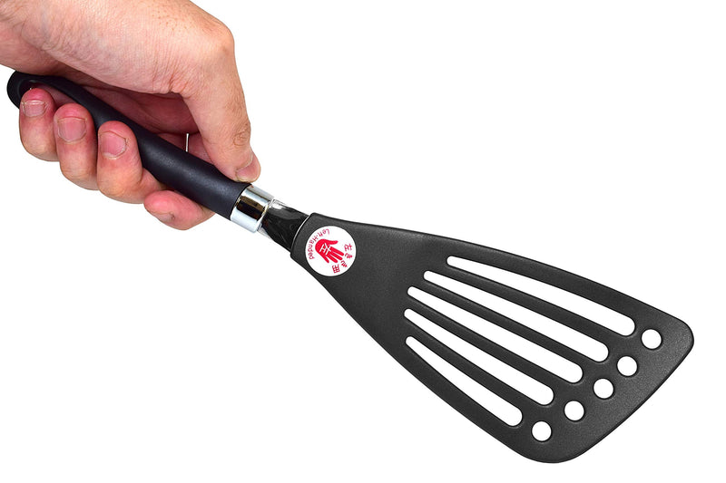 Seki Japan Kitchen Nylon Spatula Wide Thin Slotted Turner for Left-handed - BeesActive Australia
