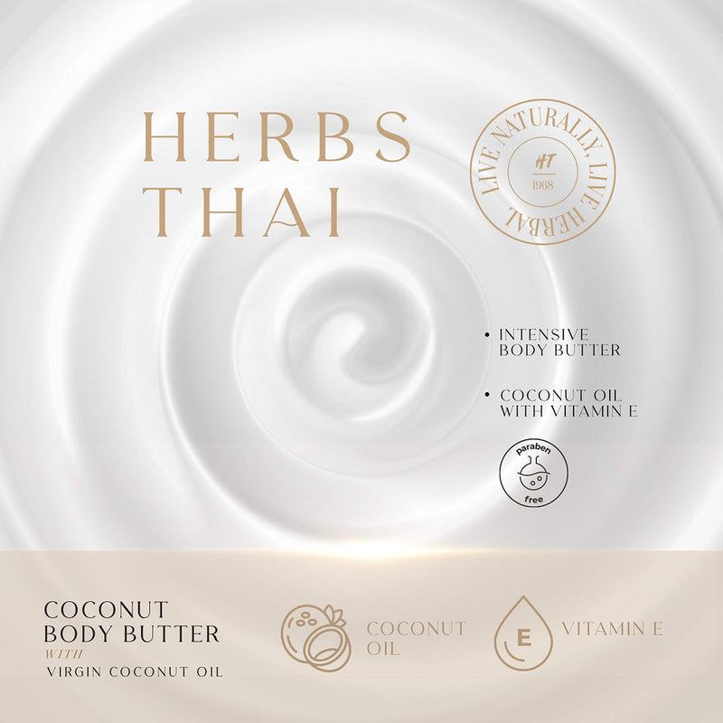 Herbs Thai Coconut Body Butter With Virgin Coconut Oil 100% - BeesActive Australia