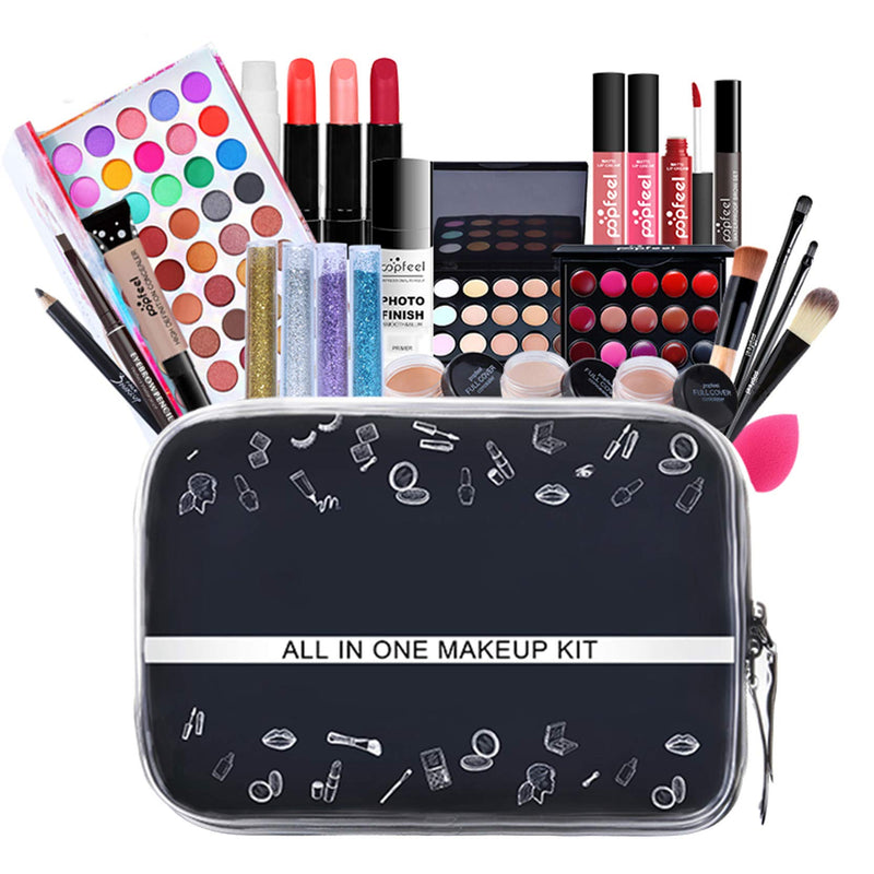 FantasyDay 28 Piece All-In-One Makeup Gift Set Makeup Bundle Essential Cosmetic Starter Beauty Kit Include Eyeshadow Palette, Lipstick, Concealer, Lipgloss, Colorful Eye Pigment, Pre-makeup, Eyebrow kit005 - BeesActive Australia