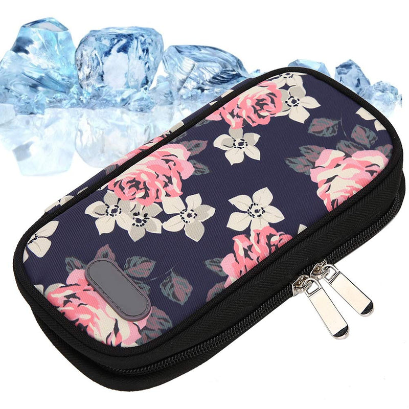 Insulin Cooler Travel Case, Portable Insulated Medication Cooler Bag for Diabetic Kit Insulin Pen Glucose Meter, 8.3 x 4.5 x 1.2in - BeesActive Australia
