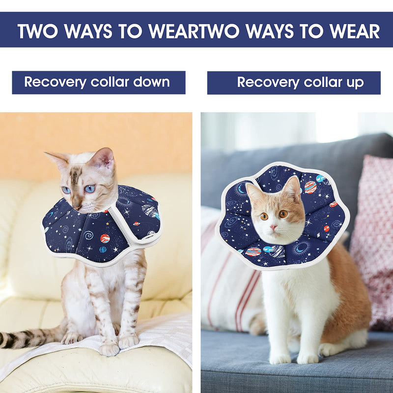TIESOME Small Cat Cone Collar, Adjustable Kitten Recovery Cone Collar, Cat Cones After Surgery for Kittens, Fasteners Collars for Small Cats, Protective Cat Recovery E-Collar(Neck Diameter: 6.3-9inch) - BeesActive Australia