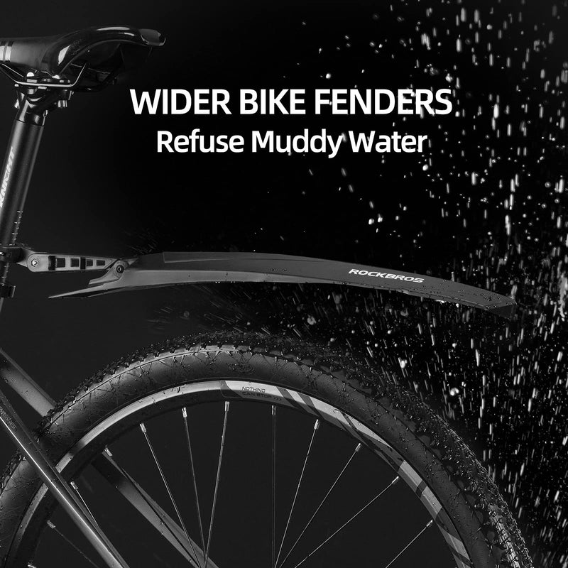 ROCKBROS Bike Fender Set Adjustable Front Rear Bicycle Fenders MTB Mud Guards Cycling Splash Guard for Mountain Road City Bike Riding - BeesActive Australia