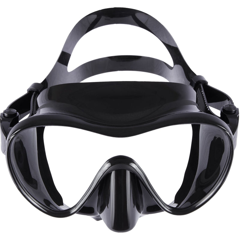 [AUSTRALIA] - IST MP110 Frameless Dive Mask, Single Panoramic Shatterproof Lens for Scuba Diving & Snorkeling Black Silicone 