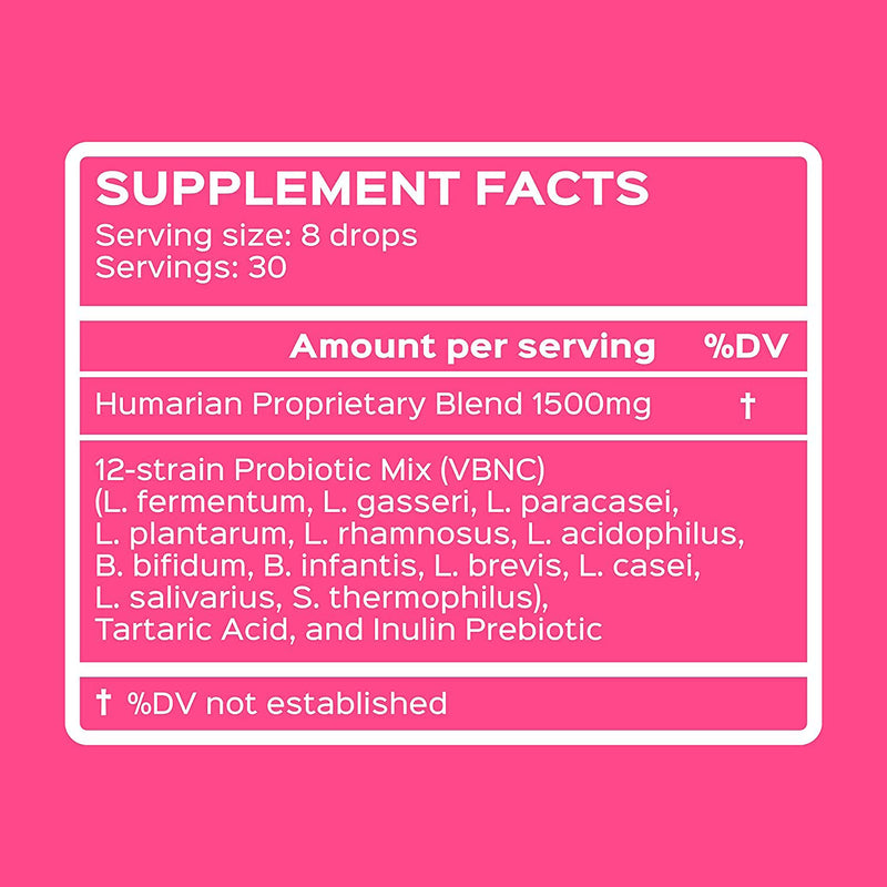 Probonix Probiotics for Women, Organic, Non-GMO Liquid Probiotic Drops,12 Live Probiotic Strains, Lactobacillus Acidophilus, Help with Gut Health, Yeast and Urinary Tract Infections - Grape - BeesActive Australia