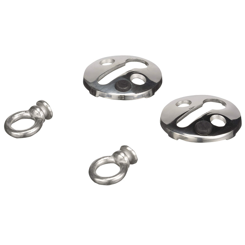 [AUSTRALIA] - Seachoice 30121 Fender Lock, Stainless Steel, 1 ½-inch Flange, 3/8-inch Interior Diameter of Eye, Pack of 2 