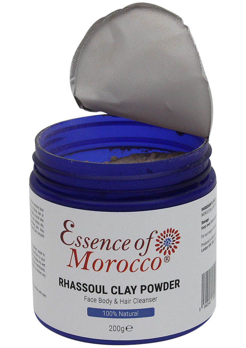 Moroccan Rhassoul Clay Powder Ghassoul used as a Cleansing Facial Body and Hair Shampoo Mask Pure & Natural. 200 g. / 7 OZ - BeesActive Australia