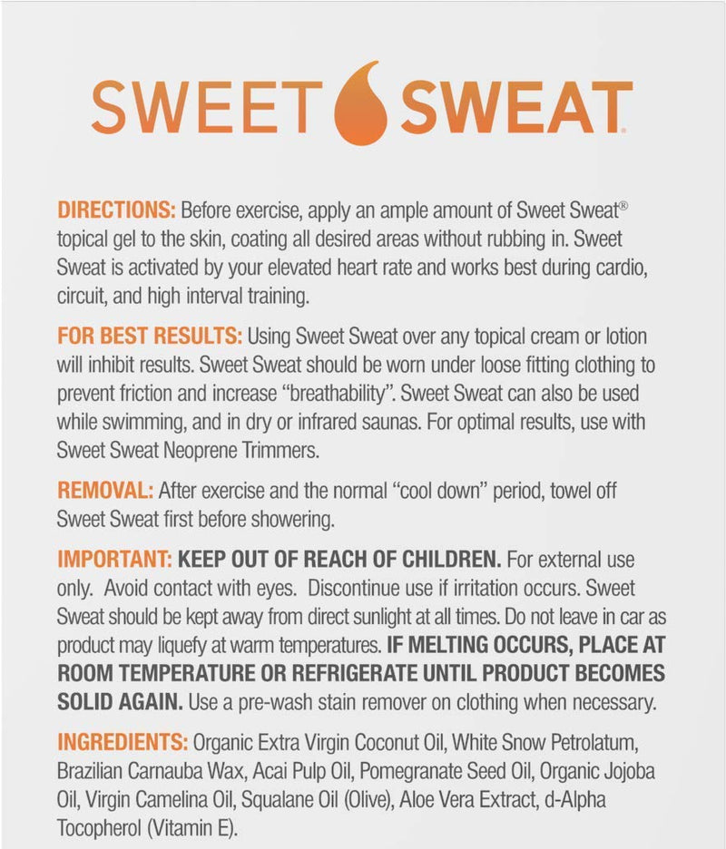 Sweet Sweat Coconut 'Workout Enhancer' Gel Packets - Maximize Your Exercise & Sweat Faster - Coconut (20 Packets) - BeesActive Australia