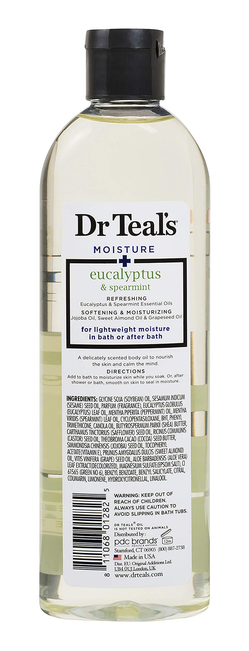 Dr Teal's Pure Epsom Salt Body Oil Relax & Relief with Eucalyptus & Spearmint 260 ml - BeesActive Australia