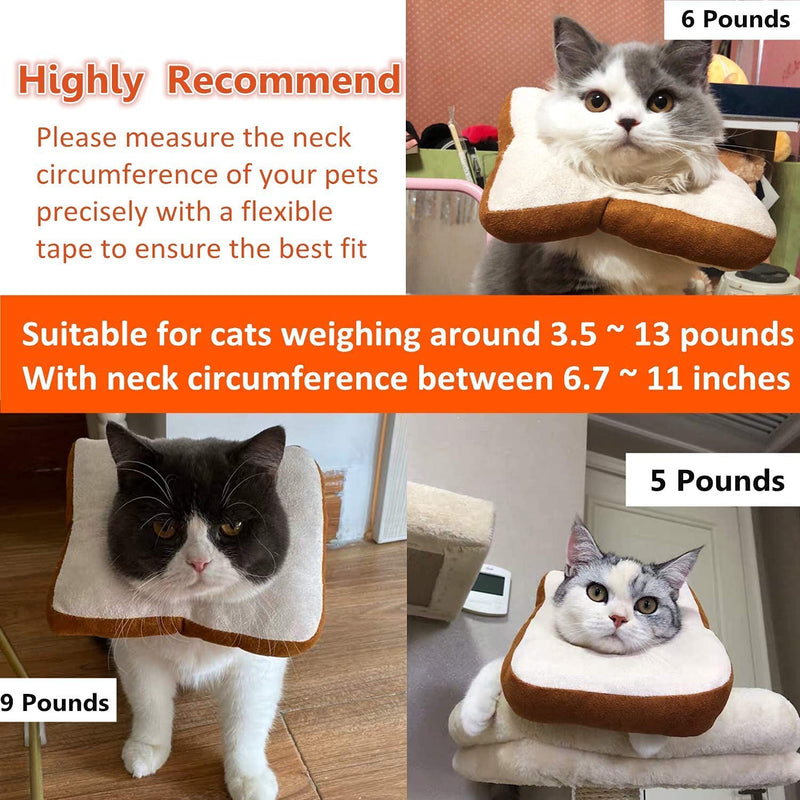 USAMS Adjustable Cat Recovery Collar, Cute Neck Cone After Surgery, Wound Healing Protective Cone Surgery Recovery Elizabethan Collars, Soft Edge for Kitten and Cats Toast - BeesActive Australia