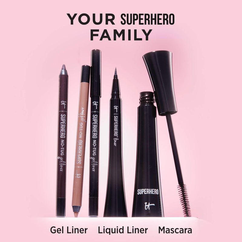 IT Cosmetics Superhero No-Tug Gel Eyeliner, Super Black - Intense Ultra-Black - Waterproof, Blendable Formula - Sharpenable Pencil - 0.042 oz Super Black (Intense Ultra - BeesActive Australia