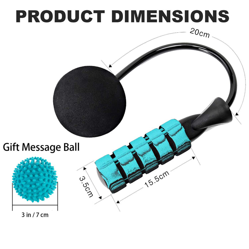 Ropeless Jump Rope with Gift Message Ball, Fukusama Ropeless jump Rope with Anti-Slip Sponge Handles for Fitness with Message Ball Tangle-Free Cordless skipping Rope with Ball Bearing Blue - BeesActive Australia