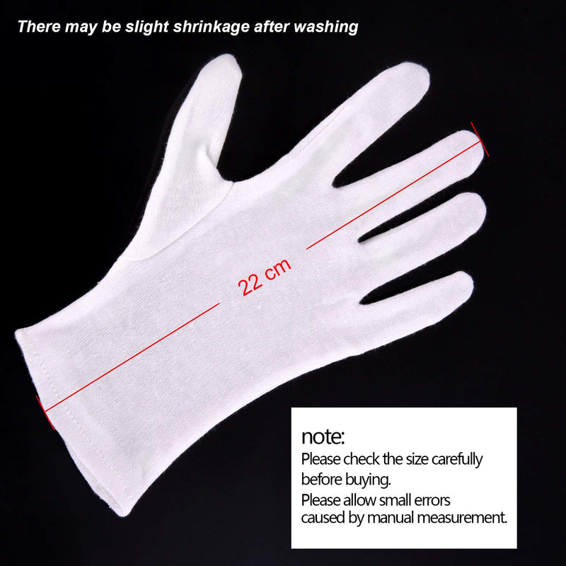 Mudder 6 Pairs Cosmetic Gloves Hand Spa Gloves for Moisturizing, White (L Size) L Size - BeesActive Australia