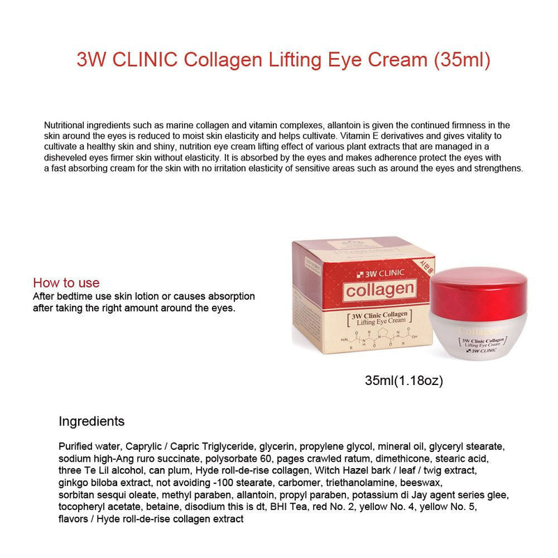 3W Clinic Collagen Lifting Eye Cream 35ml - BeesActive Australia