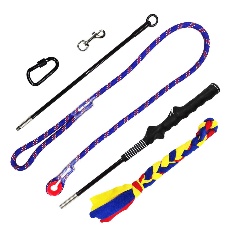 YINOR Flirt Pole for Dogs-Interactive Lures Durable Rope,Chase and Tug of war Puppy Toy，Outdoor Dog Agility Training Equipment Plush，Teaser Chew Pet Kits for Small Medium Dogs - BeesActive Australia