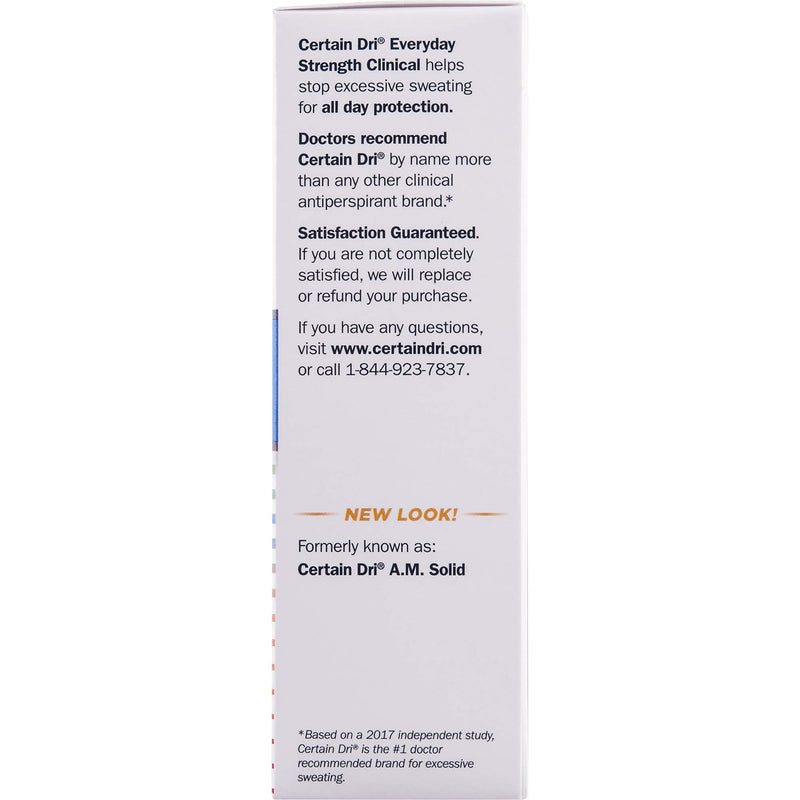Certain Dri Antiperspirant Deodorant | Everyday Strength Clinical | All Day Protection Against Odor and Sweating | Solid | 2.6 oz. - BeesActive Australia