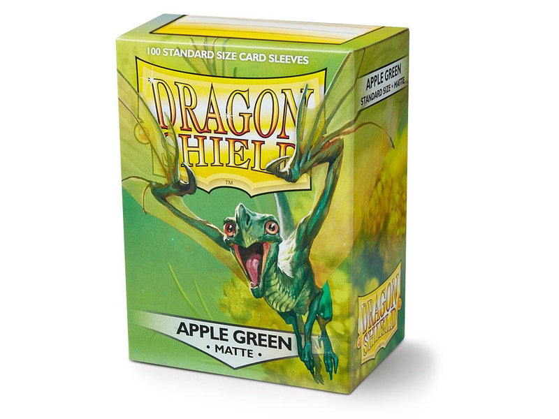Dragon Shield 100 Count Standard Size Matte Deck Protector Sleeves Matte Apple Green - BeesActive Australia