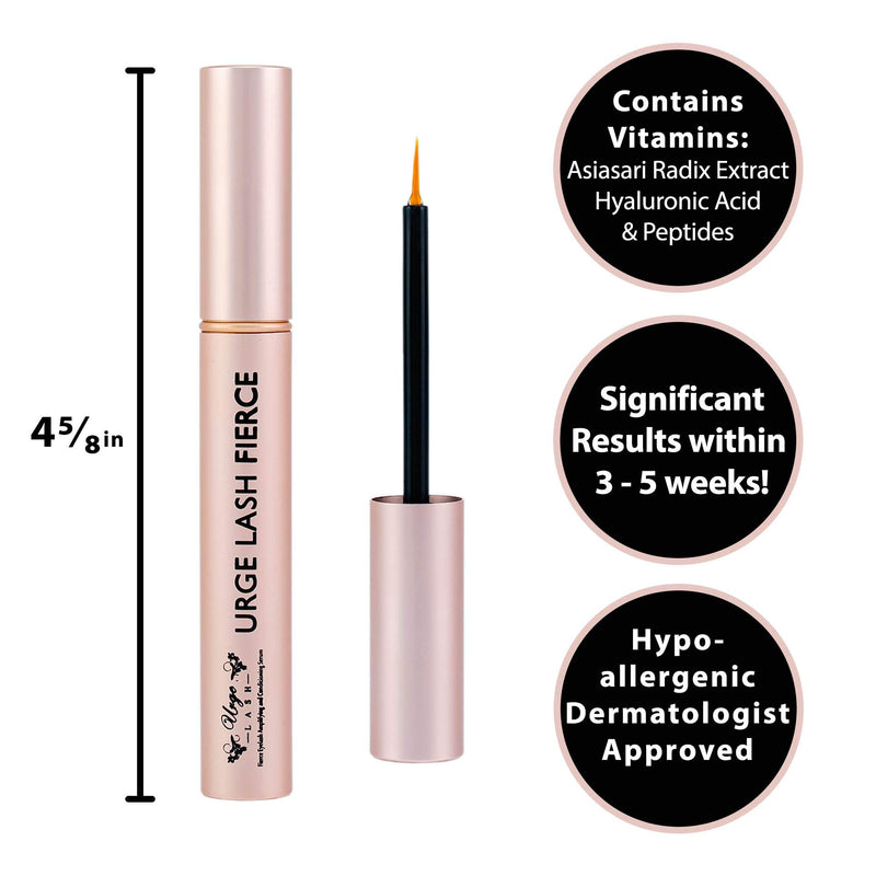 Lash Lift Eyelash Serum-Urge Lash Fierce Eyelash Amplifying Eyelash Conditioning Serum Eyelash-Eyelash Growth Serum Enhancer-Esthetician Developed-Cruelty Free-lash booster-6 Months Supply - BeesActive Australia