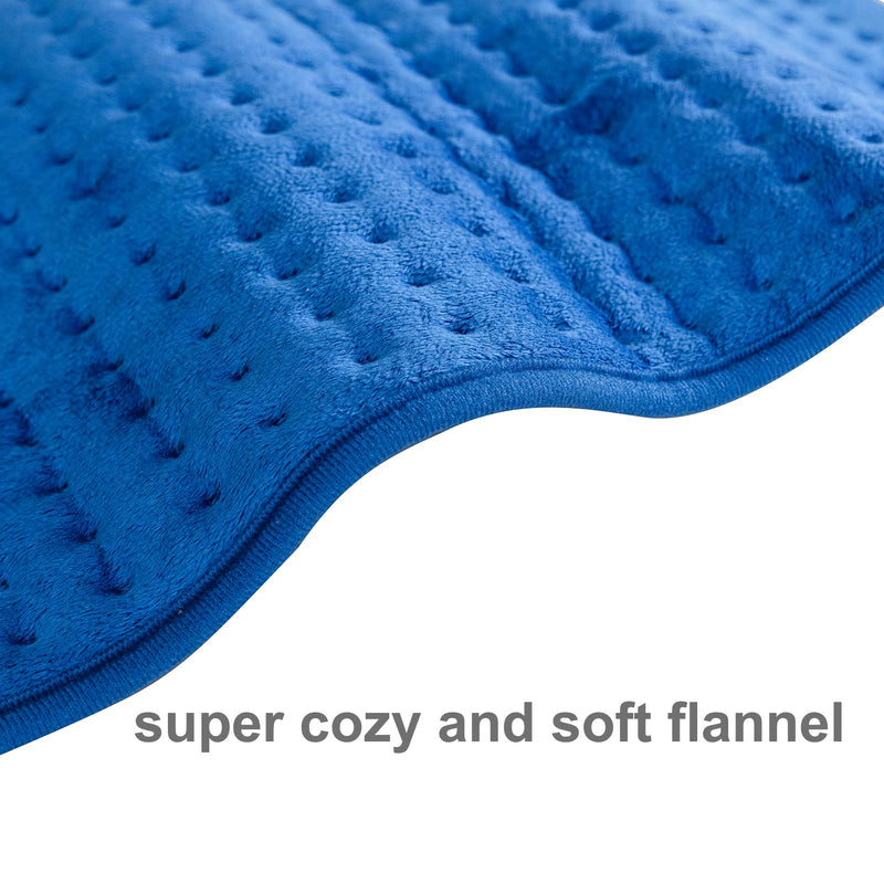 Electric Heat Pad - Heating Pads for Back Pain Relief, Auto Shut Off Heated Pad, Machine Washable 30x60 cm (Royal Blue) Royal Blue - BeesActive Australia