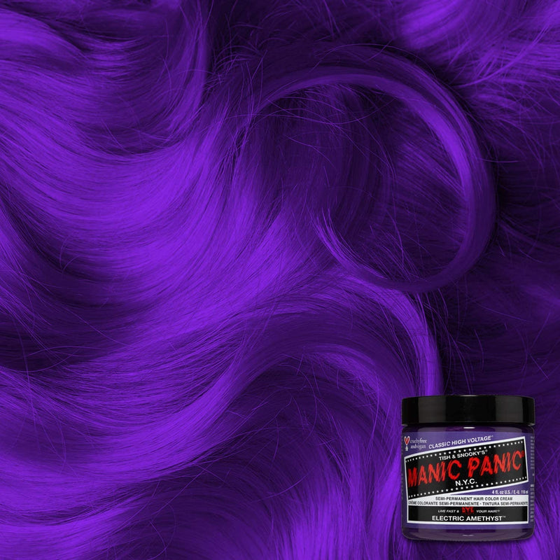 Manic Panic - Electric Amethyst Classic Creme Vegan Cruelty Free Purple Semi Permanent Hair Dye - 2 x 118ml 118 ml (Pack of 2) - BeesActive Australia